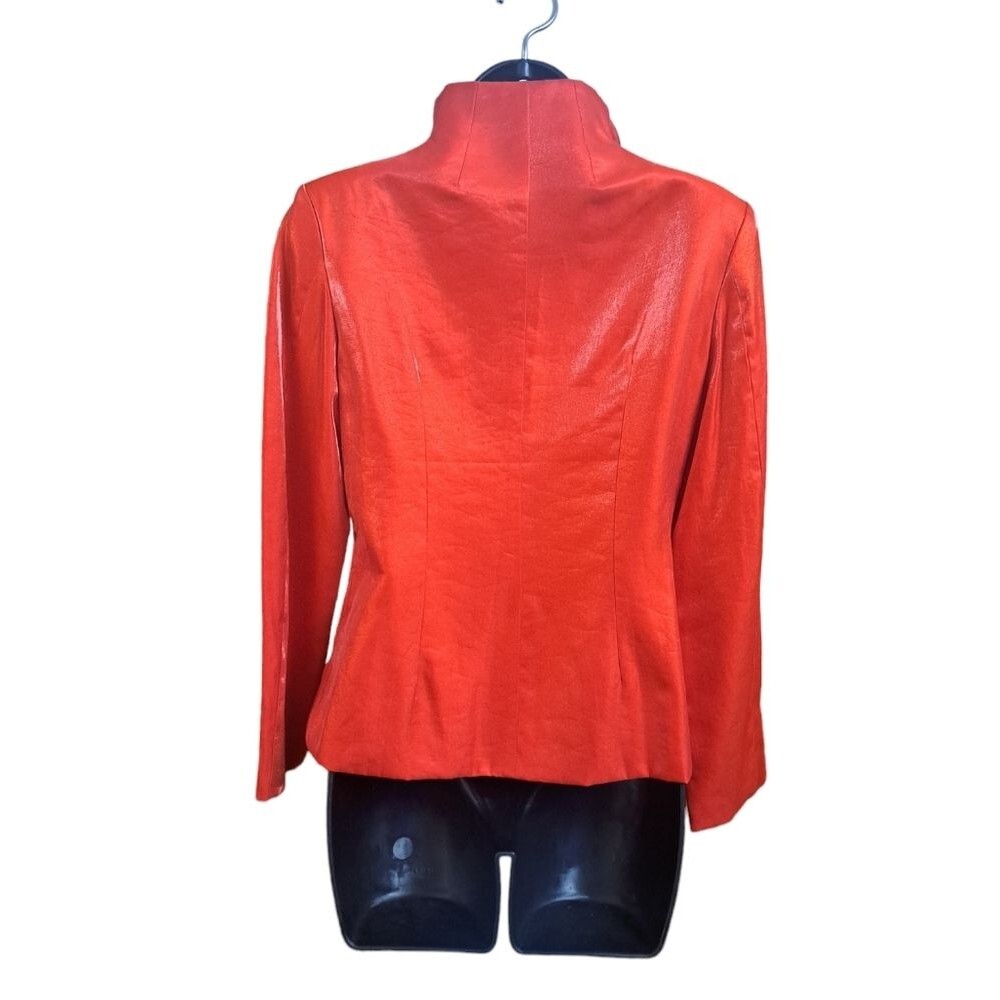 Beautiful Red Floral Asian Jacket Blazer By Bo Xi Hua Fu Women's Size L - Picture 7 of 14